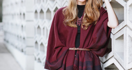 The Belted Poncho Scarf