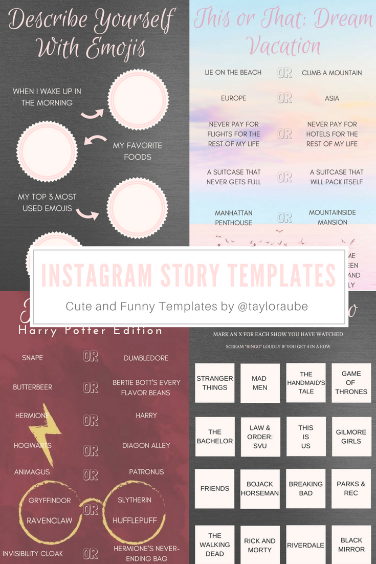 Cute and Funny Instagram Story Templates for Highlights
