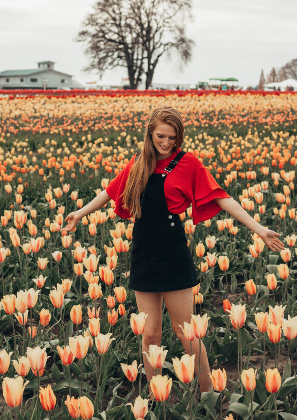 Cute Overall Skirt & Oregon Tulip Festival