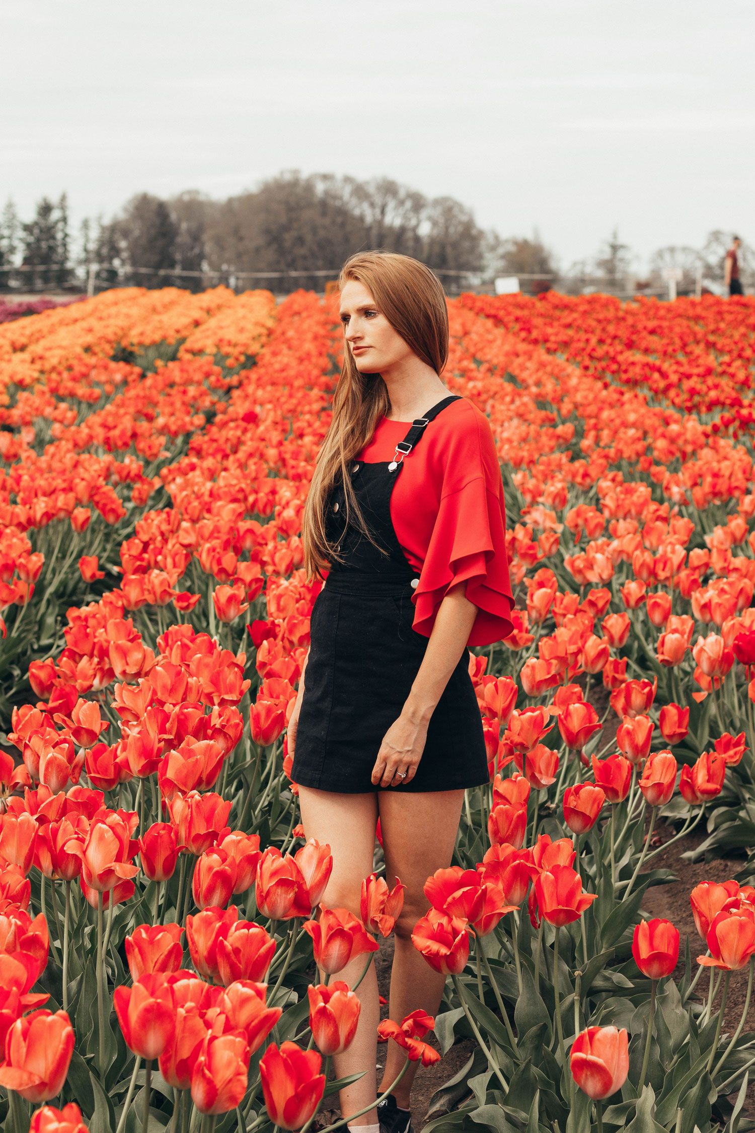 cute overall skirt oregon tulip festival