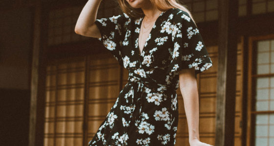Floral Wrap Dress at the Portland Japanese Garden
