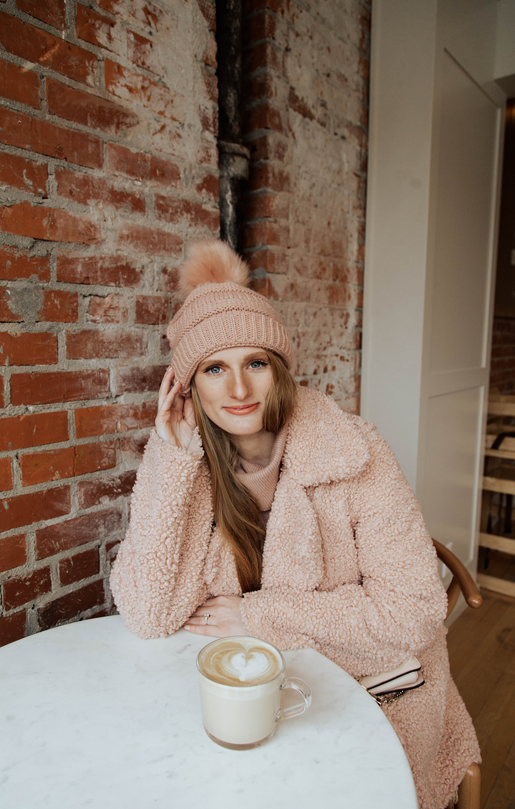 Pastel Pink Monochrome Outfit Coffee Shop Outfit Style
