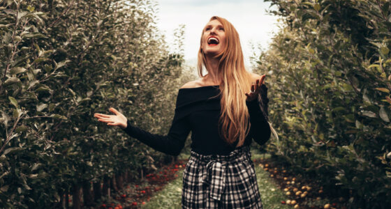 Apple Picking in Plaid by Billy T